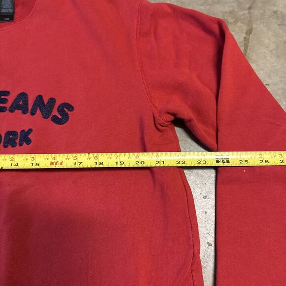 Vintage DKNY Jeans Spell out Crewneck Womens L Red Long Sleeve Stitched‎ Sweater - Picture 7 of 10